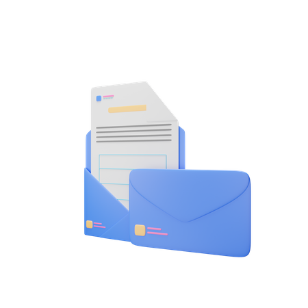 Enveloppe de lettre  3D Illustration