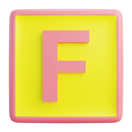 Lettre f  3D Icon