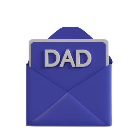 Lettre de fête des pères  3D Icon