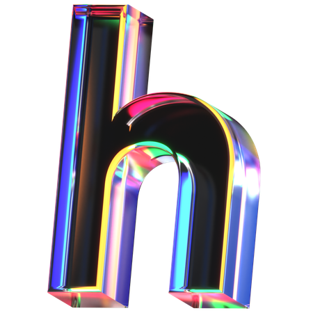 H lettre  3D Icon