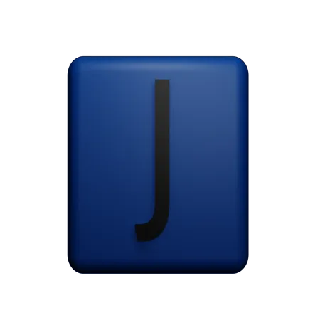 J alphabet  3D Icon