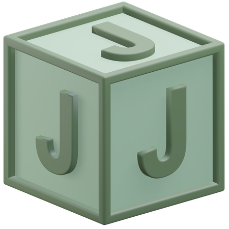 Lettre j cube  3D Icon