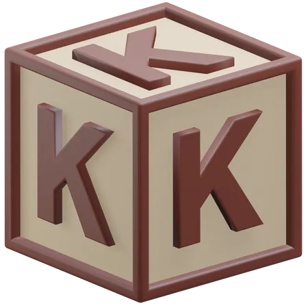 Lettre k cube  3D Icon