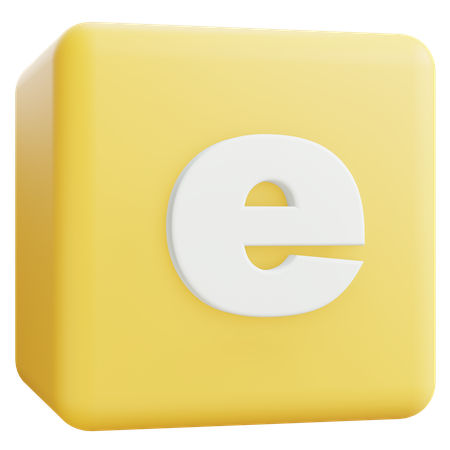 Lettre minuscule e  3D Icon