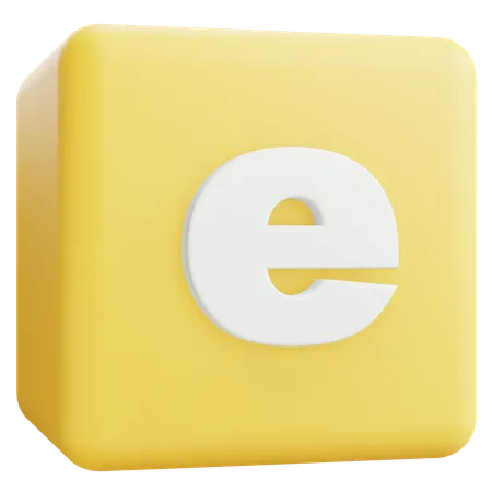 Lettre minuscule e  3D Icon