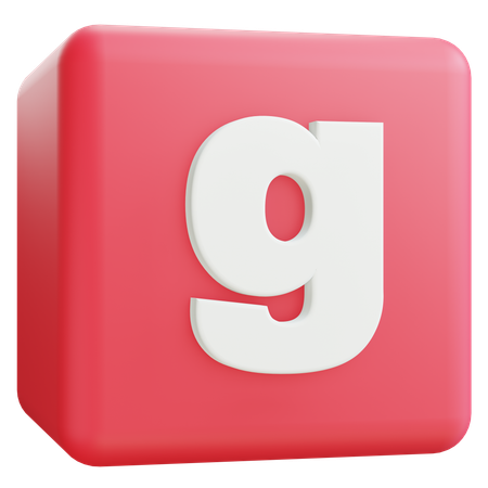 Lettre minuscule g  3D Icon