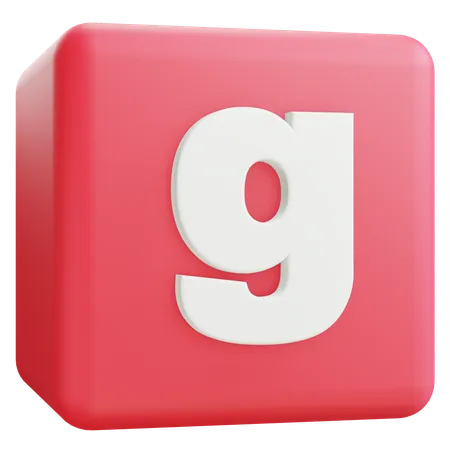 Lettre minuscule g  3D Icon