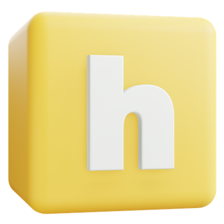 Lettre minuscule h  3D Icon