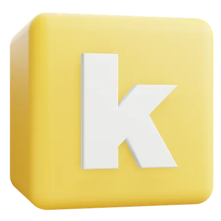 Lettre minuscule k  3D Icon