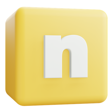 Lettre minuscule n  3D Icon