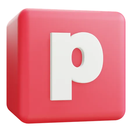 Lettre minuscule p  3D Icon