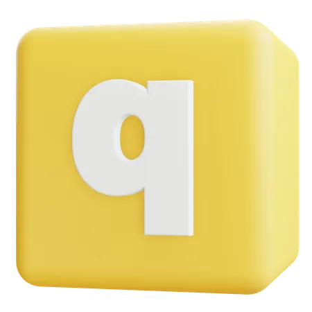 Lettre minuscule q  3D Icon