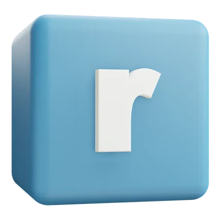 Lettre minuscule r  3D Icon