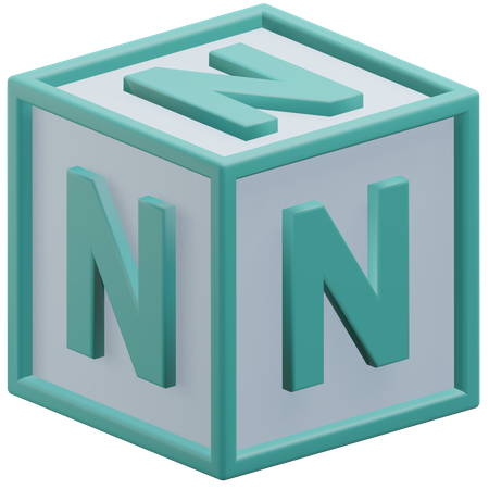 Lettre n cube  3D Icon