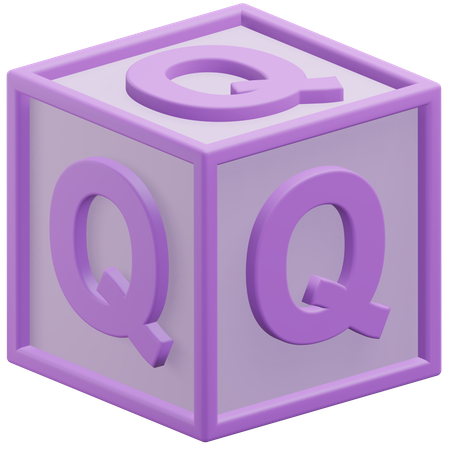 Lettre q cube  3D Icon