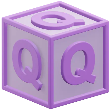 Lettre q cube  3D Icon