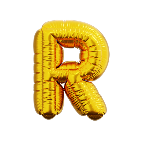 Ballon Lettre R  3D Icon