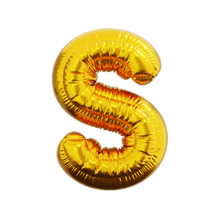 Ballon Lettre S  3D Icon