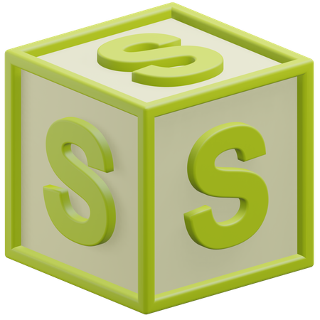 Lettre s cube  3D Icon