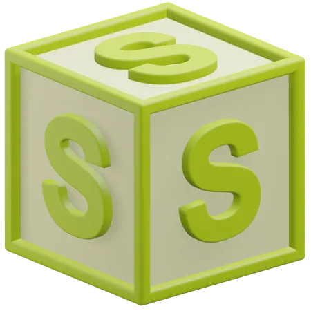 Lettre s cube  3D Icon