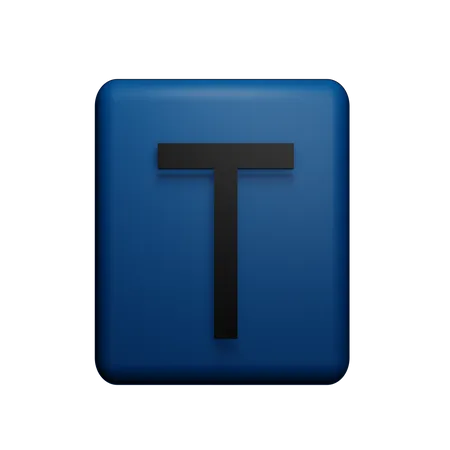 T alphabet  3D Icon