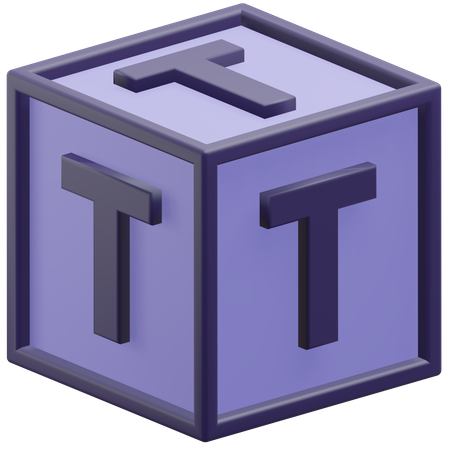 Lettre t cube  3D Icon