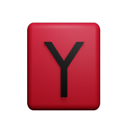 Y alphabet  3D Icon