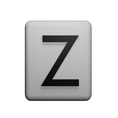 Alphabet z  3D Icon