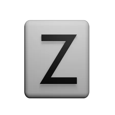 Alphabet z  3D Icon