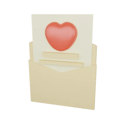 Lettres d'amour  3D Illustration