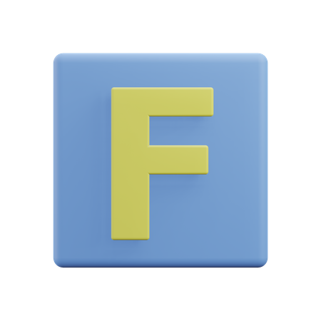 Lettres f  3D Icon