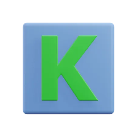 Lettres k  3D Icon