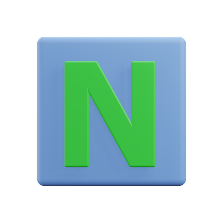 Lettres n  3D Icon