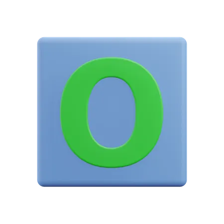 Lettres o  3D Icon