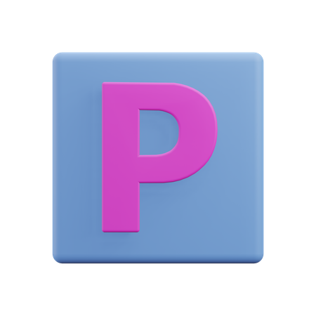 Lettres p  3D Icon