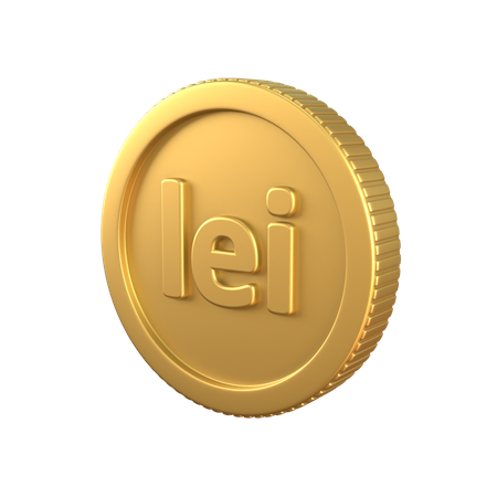 Pièce d'or en leu  3D Icon