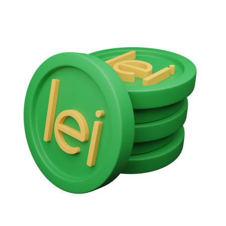 Leu roumain  3D Icon