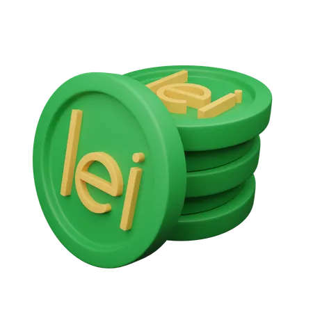 Leu roumain  3D Icon