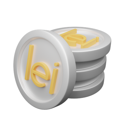 Leu roumain  3D Icon