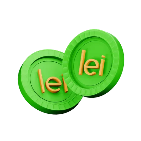 Leu roumain  3D Icon