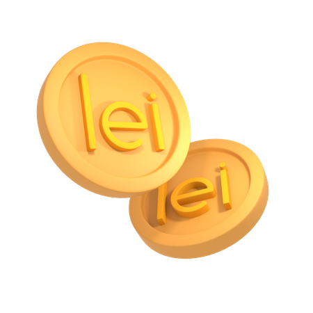 Leu roumain  3D Icon