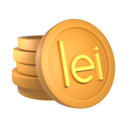 Leu roumain  3D Icon