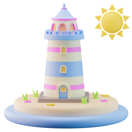 Leuchtturm  3D Icon