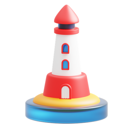 Leuchtturm  3D Icon
