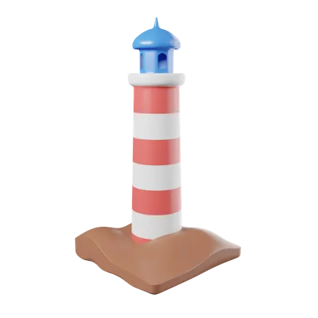 Leuchtturm  3D Illustration