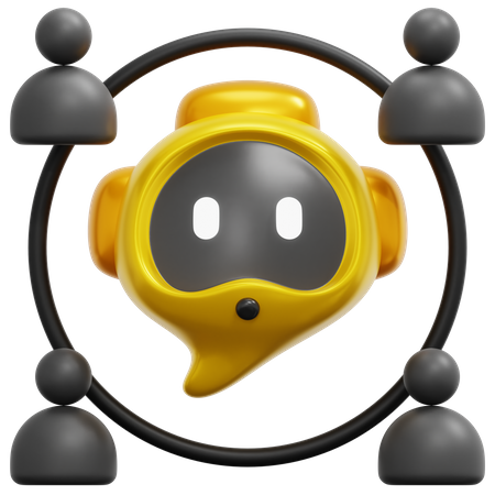 Personen-Chatbot  3D Icon