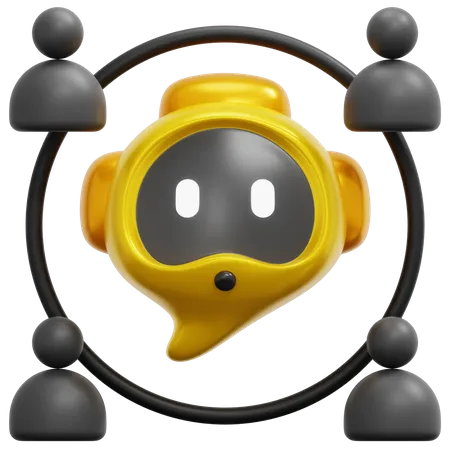 Personen-Chatbot  3D Icon