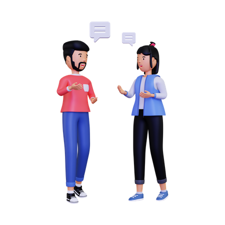 Leute, die ein Gespräch führen  3D Icon