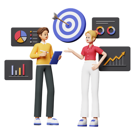 Leute, die Marketingstrategie betreiben  3D Icon
