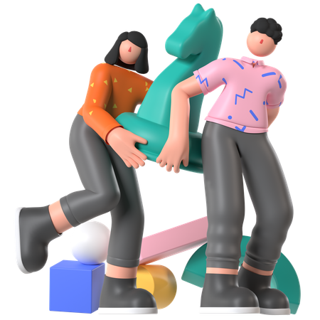 Leute, die Strategieplanung betreiben  3D Icon